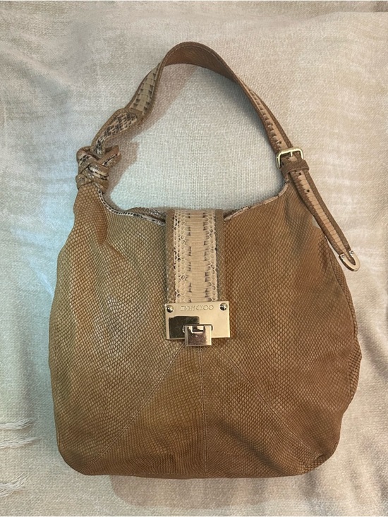 Jimmy Choo Handbags - Jimmy Choo Rahmyn Hobo Bag Snake-Embossed Leather